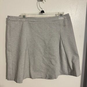 Grey and White Stripe Skirt
